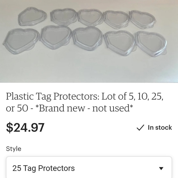 Lot of 26 Ty Beanie Babies Heart Shaped Tag Protectors - Picture 5 of 5